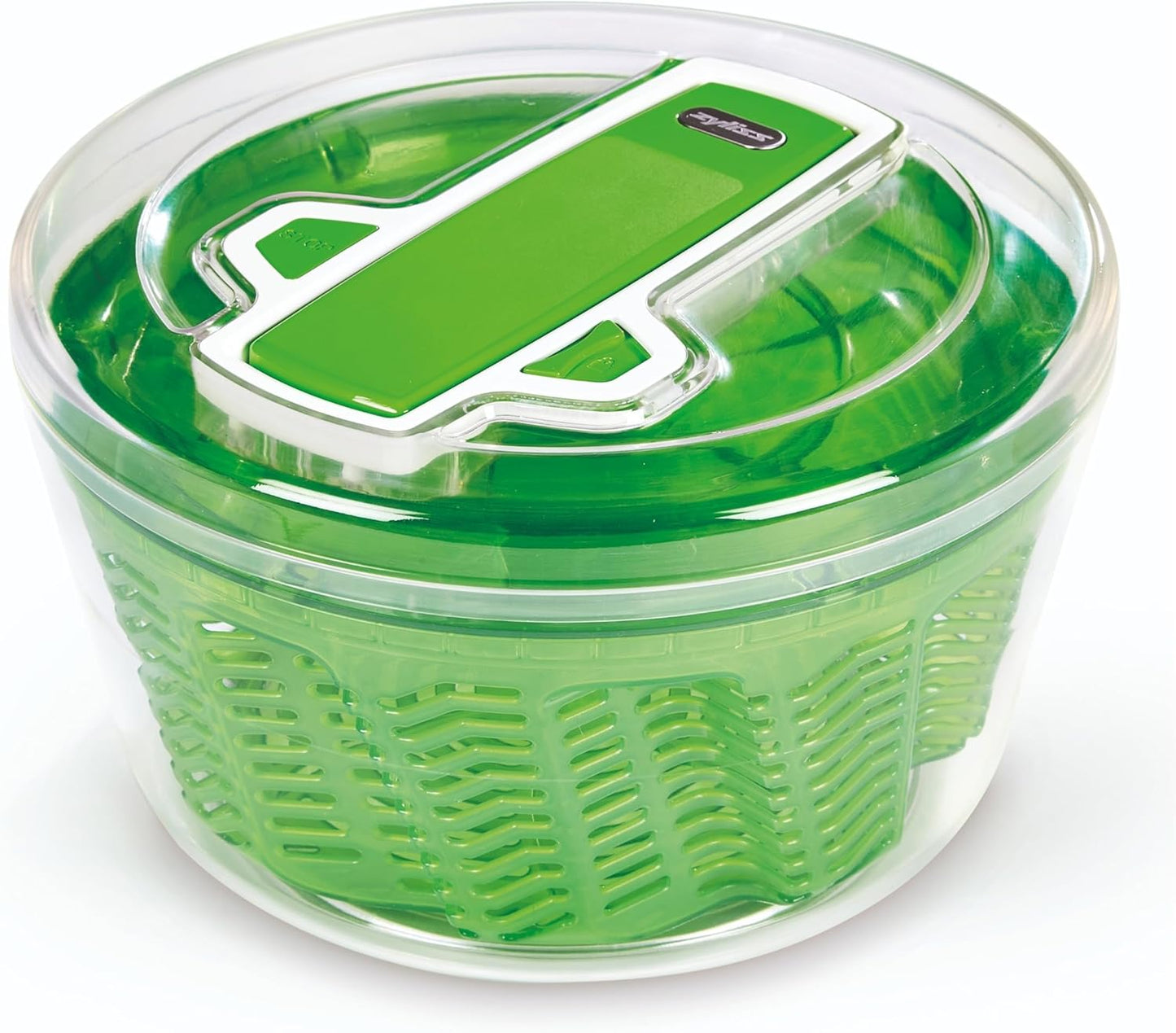 Zyliss Swift Dry Salad Spinner - Fruit Cleaner & Lettuce Spinner with Push Pump - Non-Slip Bowl - Dishwasher Safe - Large