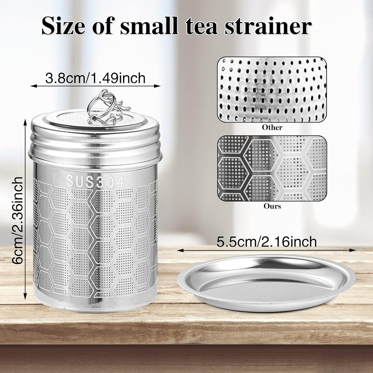 2 Pack Tea Infusers For Loose Tea, 304 Stainless Steel, 2 Inch