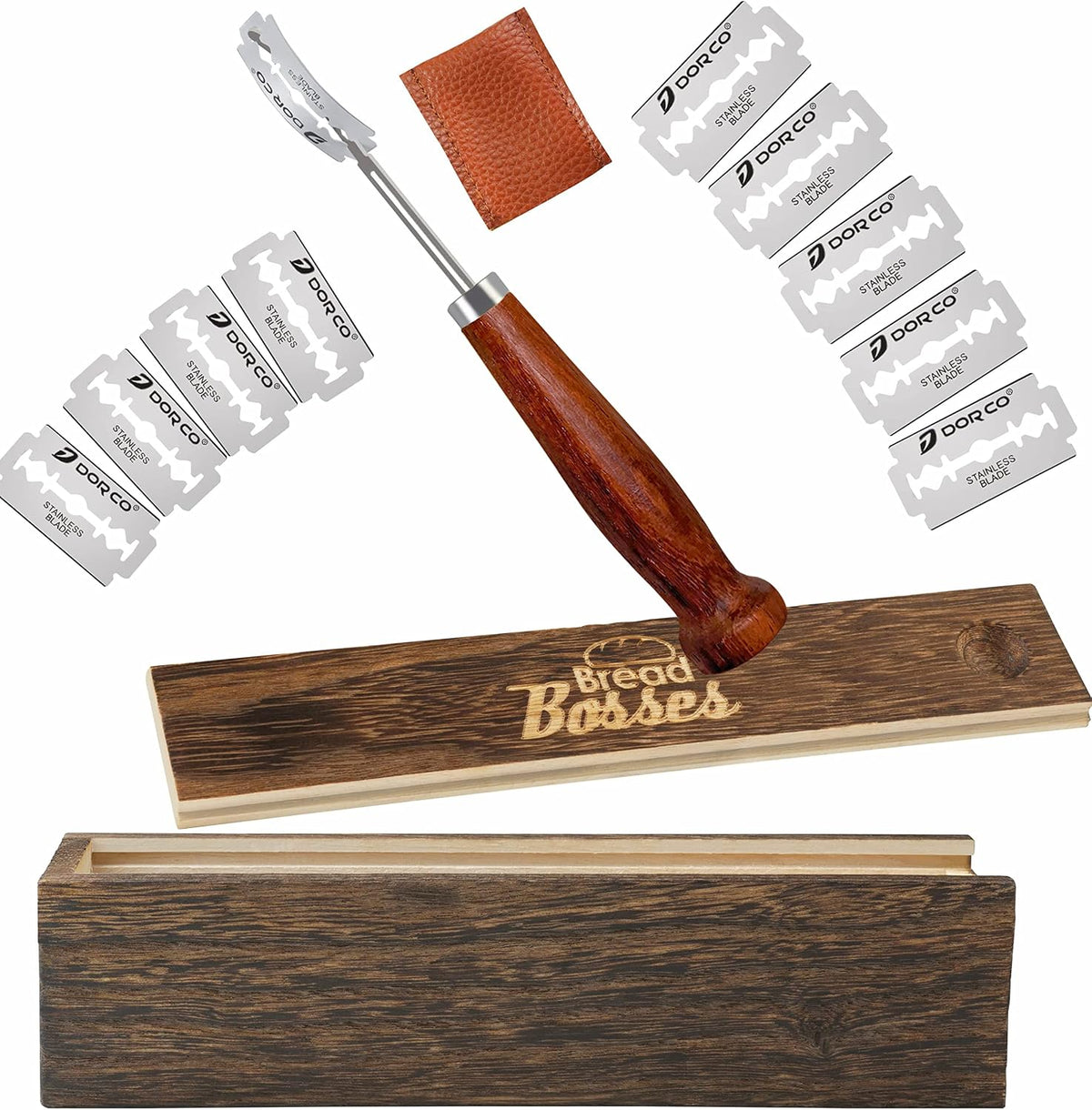 Bread Bosses Bread Bakers Lame Slashing Tool -Dough Making Slasher Tools Baking Sourdough Bread Starter Jar Scoring Knife Razor Cutter Slashing Tool Accessories for Cutting Supplies -Great As A Gift