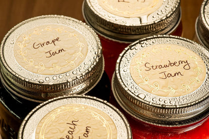 MONEST Waterproof Label Stickers for Jars and Lids, Pantry, Mason Jar, Canning, Spice, Bottle Labels (Red Tulip 2"x3")