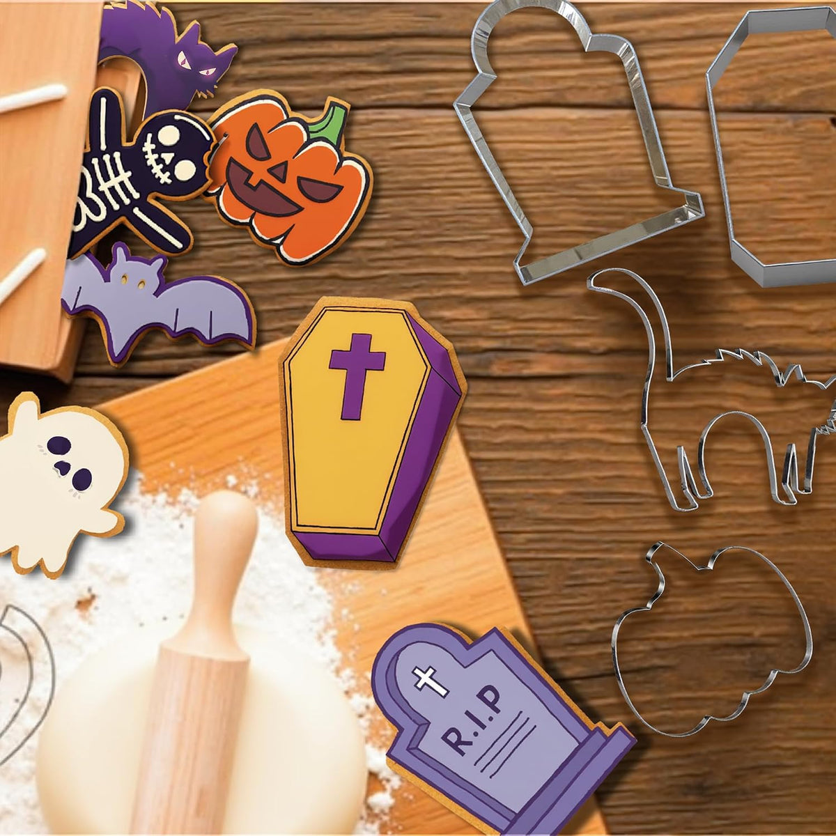Fall Thanksgiving Cookie Cutters - 7PCS Stainless Steel Biscuit Molds