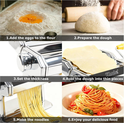 3 in 1 Pasta Maker Machine,7 Adjustable Thickness Settings Pasta Roller