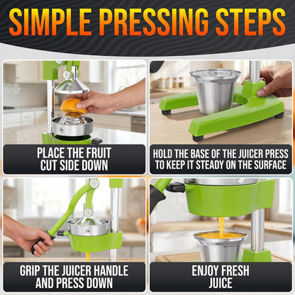 NADOBA Lemon Squeezer and Lime Squeezer, Max Extraction Citrus Hand Juicer
