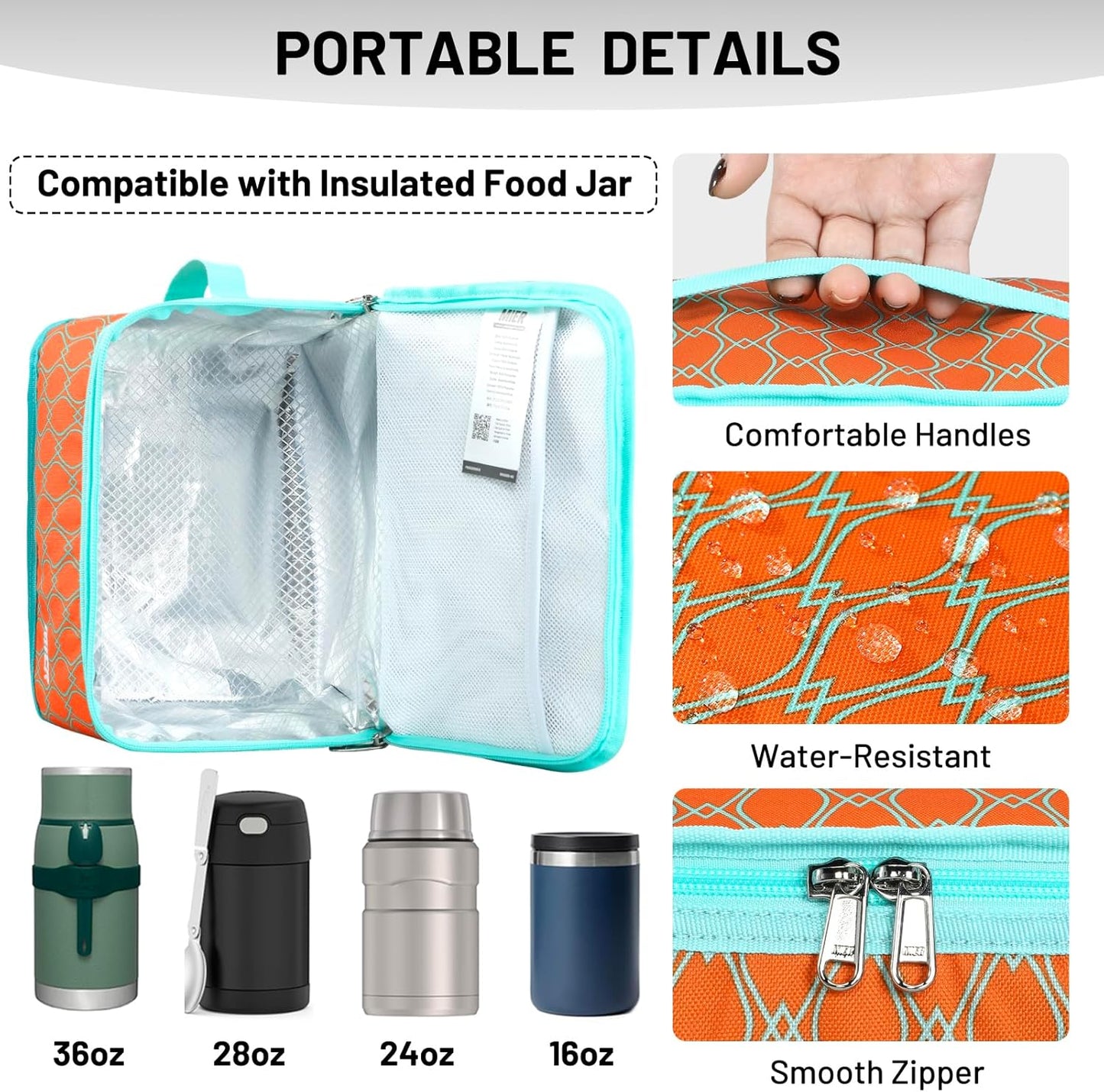 MIER Small Lunch Bag for Kids & Adults Compact Insulated Lunch Box Portable Thermal Mini Cooler for Work School Travel, Bluesteel