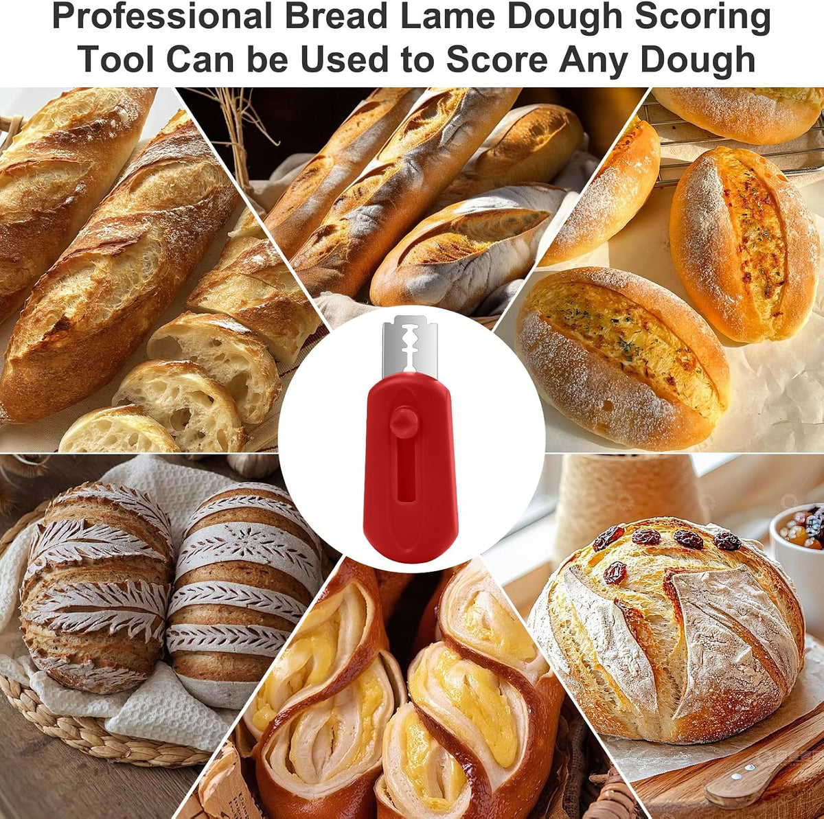 Herda Bread Lame Dough Scoring Tool, Retractable Magnetic Design