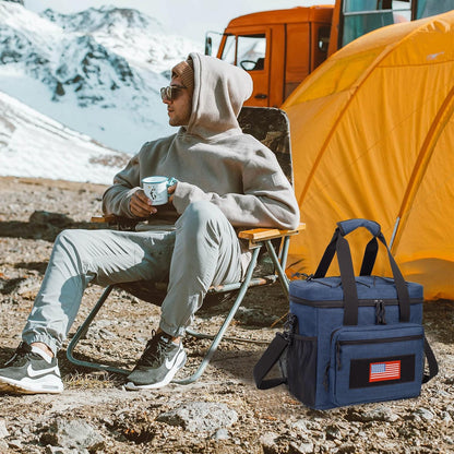 Lunch Box for Men, Tactical Lunch Bag MOLLE Webbing Leakproof Insulated Lunch Cooler Women Adult Meal with Adjustable Shoulder Strap Lunch Pail (Blue)