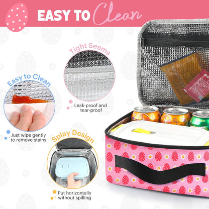 Lunch Box Kids, Lunch Bags for Women Men, Insulated Cooler Reusable Cute Lunch Containers for Boy & Girls, Adults Leak Proof Large Lunch Tote Bags for School, Work, Travel, Picnic Outdoor and Beach