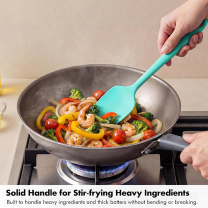 Silicone Spoonula Set, 600ºF Heat Resistant, 3Pcs, Multicolor 3
