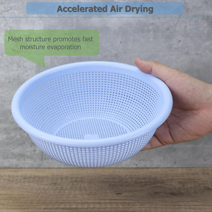 EIKS 3-Pack Plastic Colander Baskets, Fine Mesh Sieve