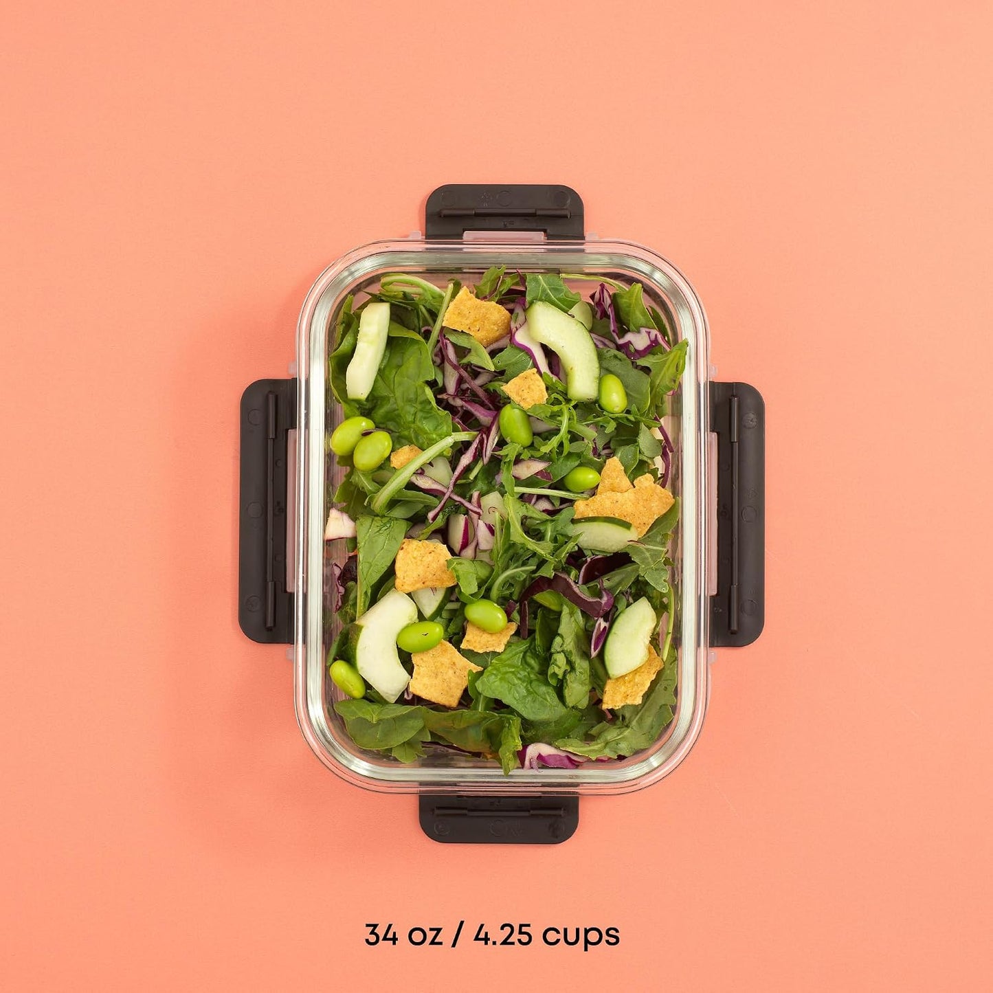 JoyJolt Glass Food Storage Containers with Lids. 5 Pack Glass Meal Prep Containers Reusable 35oz Single Compartment Airtight Container Set. Lunch Containers for Adults and Kitchen Storage Containers