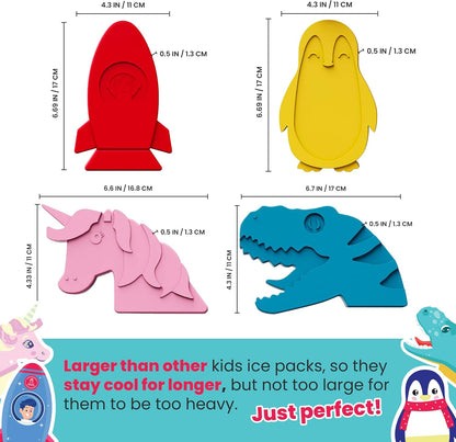 Healthy Packers® Reusable Ice Packs for Lunch Boxes Kids and Adults | Long‑Lasting Thin Freezer Packs for Coolers, Bento Boxes, Lunch Bags, Travel, School Meals, Meal Prep (10-Pack | Square)