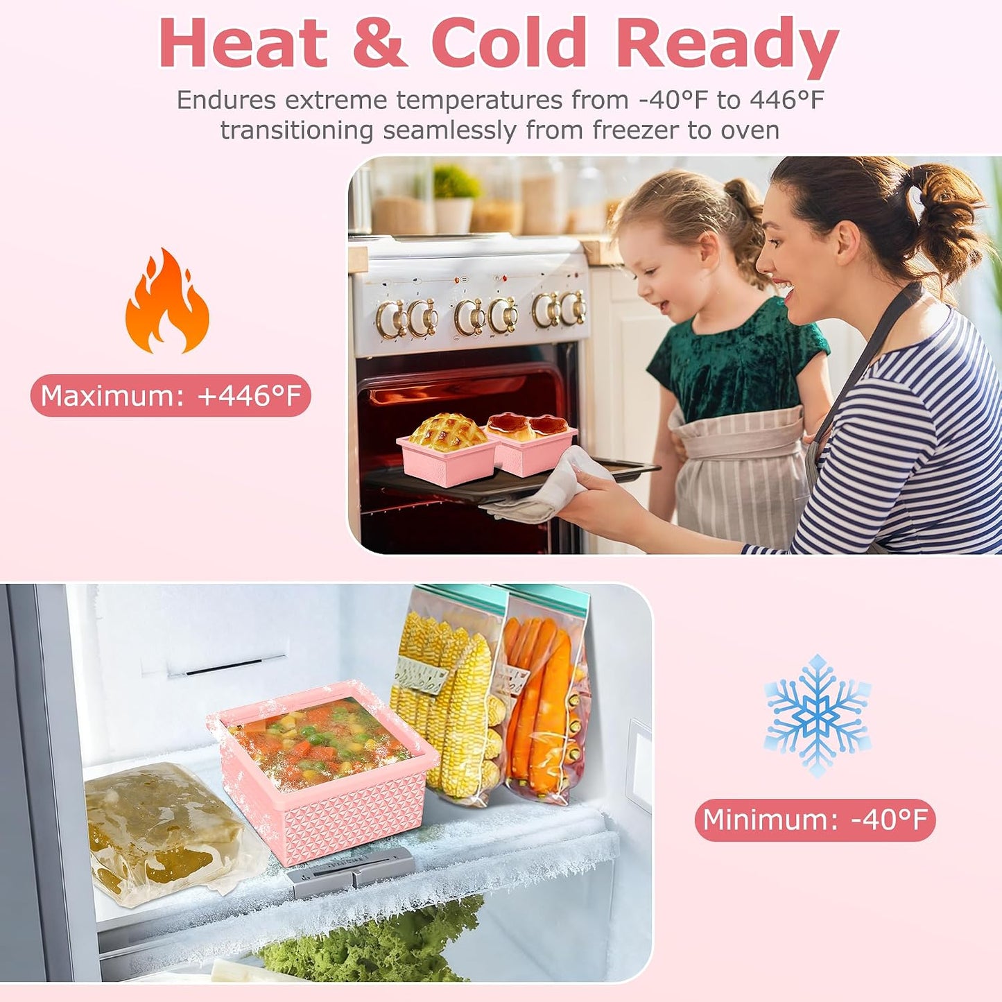 Silicone Freezer Molds for Soup Cube - 2-Cup Freezer Storage Container Tray with Lid,4 Pack Stackable Ice Cube Trays for Portion Control,Food Storage Meal Prep,Oven & Dishwasher Safe