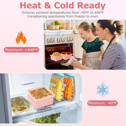 Silicone Freezer Molds for Soup Cube - 2-Cup Freezer Storage Container Tray with Lid,4 Pack Stackable Ice Cube Trays for Portion Control,Food Storage Meal Prep,Oven & Dishwasher Safe