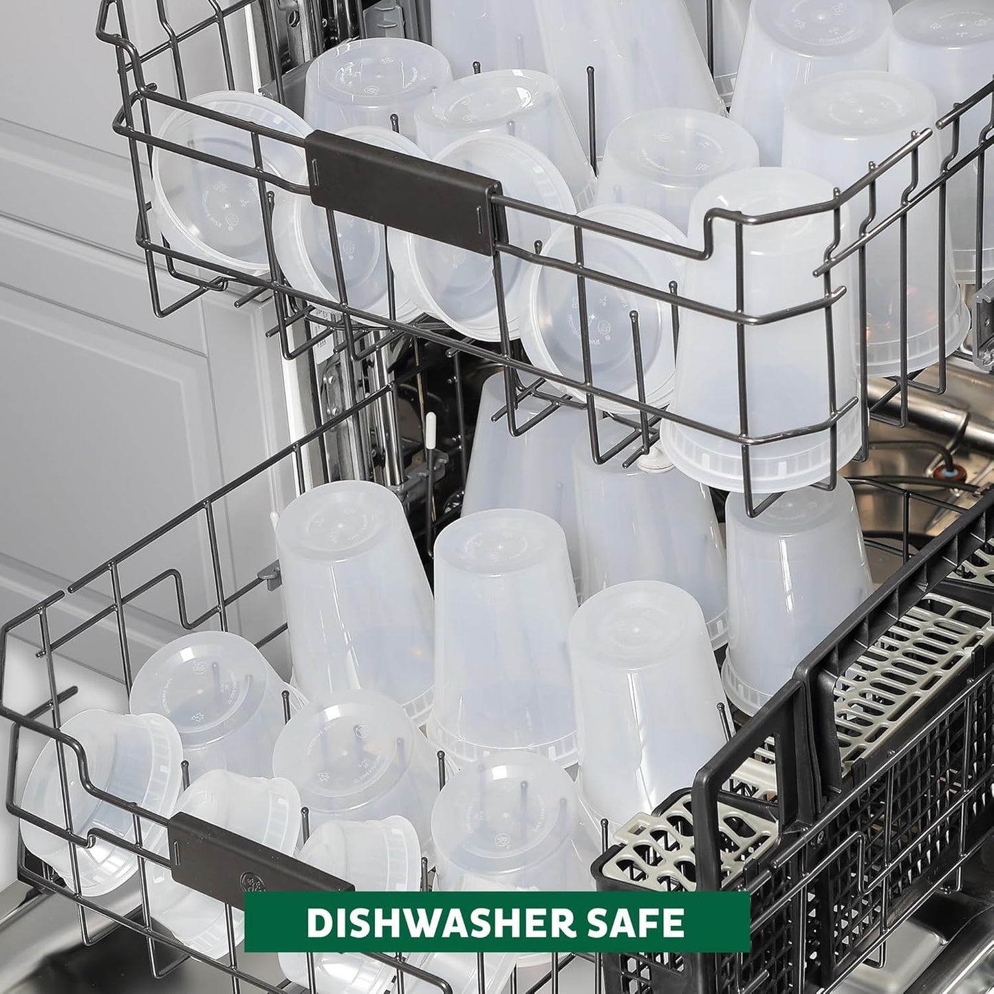 Freshware Food Storage Containers [24 Set] 32 oz Plastic Deli Containers with Lids, Slime, Soup, Meal Prep Containers, BPA Free, Stackable, Leakproof, Dishwasher and Freezer Safe, Translucent