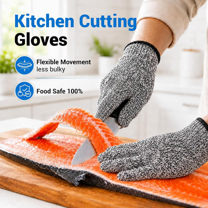 A5 Cut Resistant Gloves, Food Grade Kitchen Safety Gloves