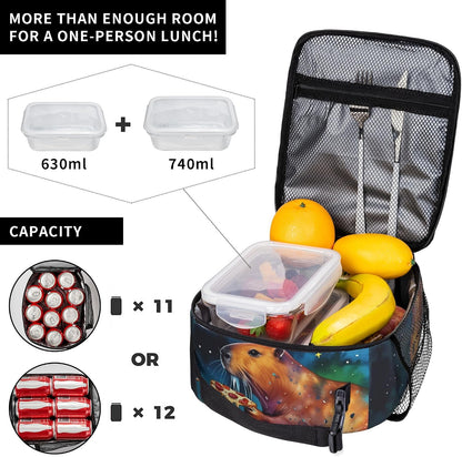 Dinosaur Volcano Insulated Lunch Bag for Women & Men, Reusable Leak-Proof Lunch Box with Cooler Compartment, Lunch Tote for Adults Work Travel Picnic Durable & Washable
