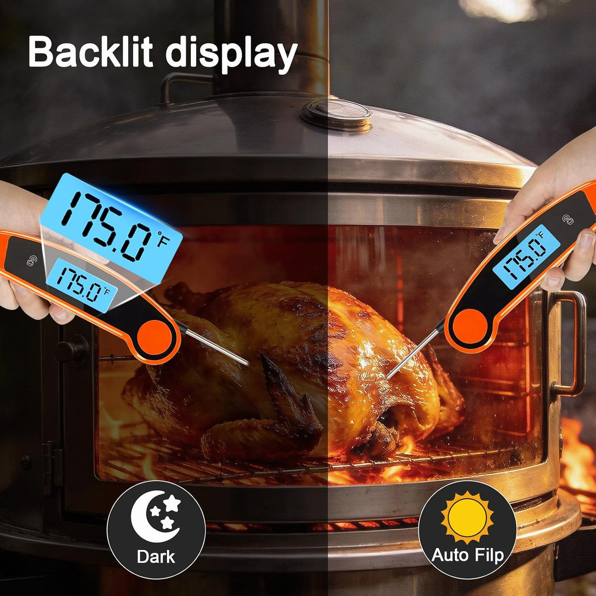 Oven Thermometer 2.75-Inch Dual Scale, 50-300°C/100-600°F, NSF 2‑Pack
