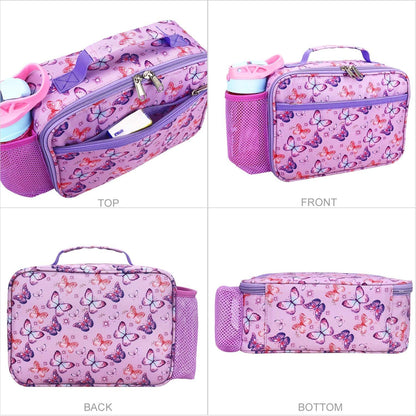 RHCPFOVR Kids Lunch Bag - Insulated Lunch Box for Boys Girls,Washable Lunch Bag and Reusable Toddler Leak-proof Lunchbox for School and Daycare - Colors B