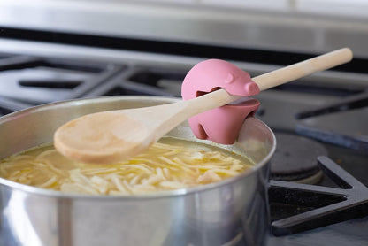 Fox Run Silicone Pot Clip Spoon Rest, Chicken, 2.5", Yellow