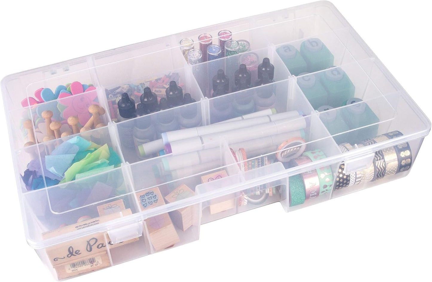 ArtBin Large Solutions Box Clear Art & Craft Organizer with Dividers - Plastic Storage Case for Convenient and Versatile Storage - Ideal for Various Craft Supplies