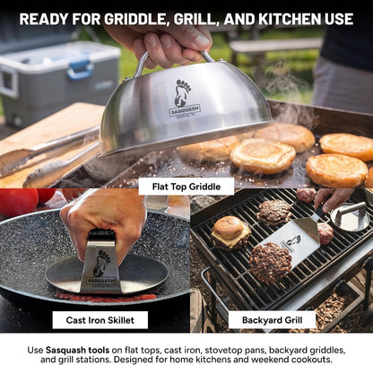 Burger Iron - the Orginal Burger Smasher, Heavy Duty 6 Inch Burger Press