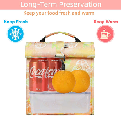 SUNNY BIRD Insulated Lunch Bag Pink Lunch Box Small Cooler Bag for Women, Girls, Adults and Teens (Pink)