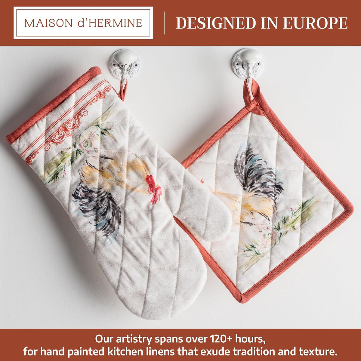 Maison d' Hermine Pot Holders 100% Cotton Potholders (8" x 8") - Colors B