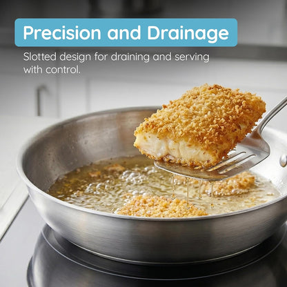 Millvado Slotted Spoon Stainless Steel, Straining & Serving - 15 In.Utensil