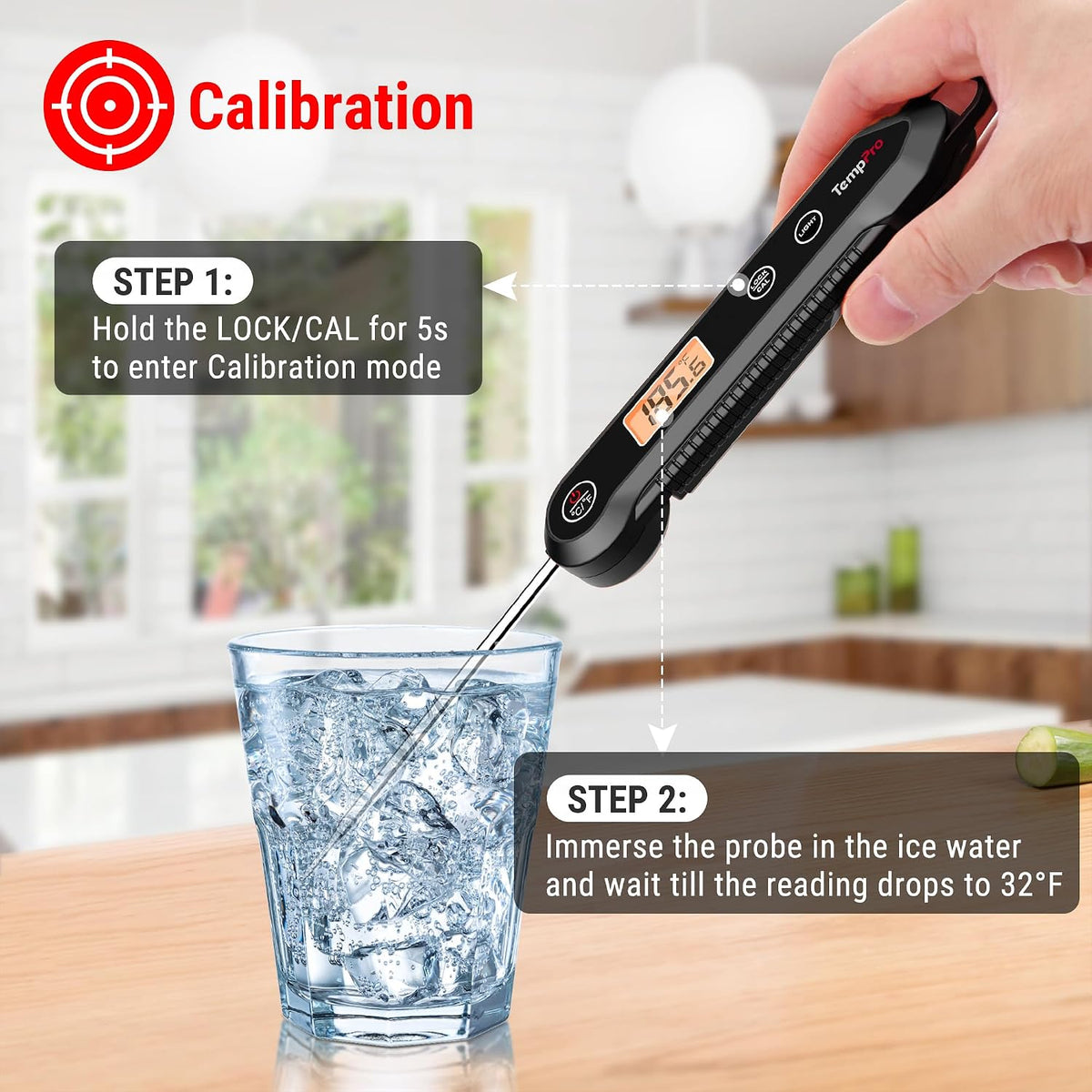 TempPro TempSwift 1 Sec Meat Thermometer Digital for Kitchen Cooking Food