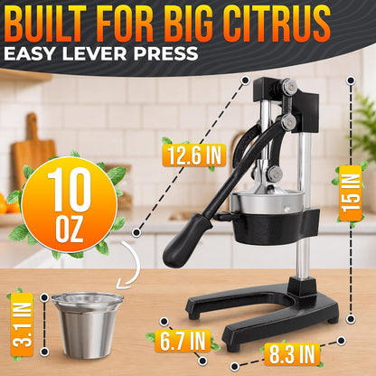 NADOBA Lemon Squeezer and Lime Squeezer, Max Extraction Citrus Hand Juicer