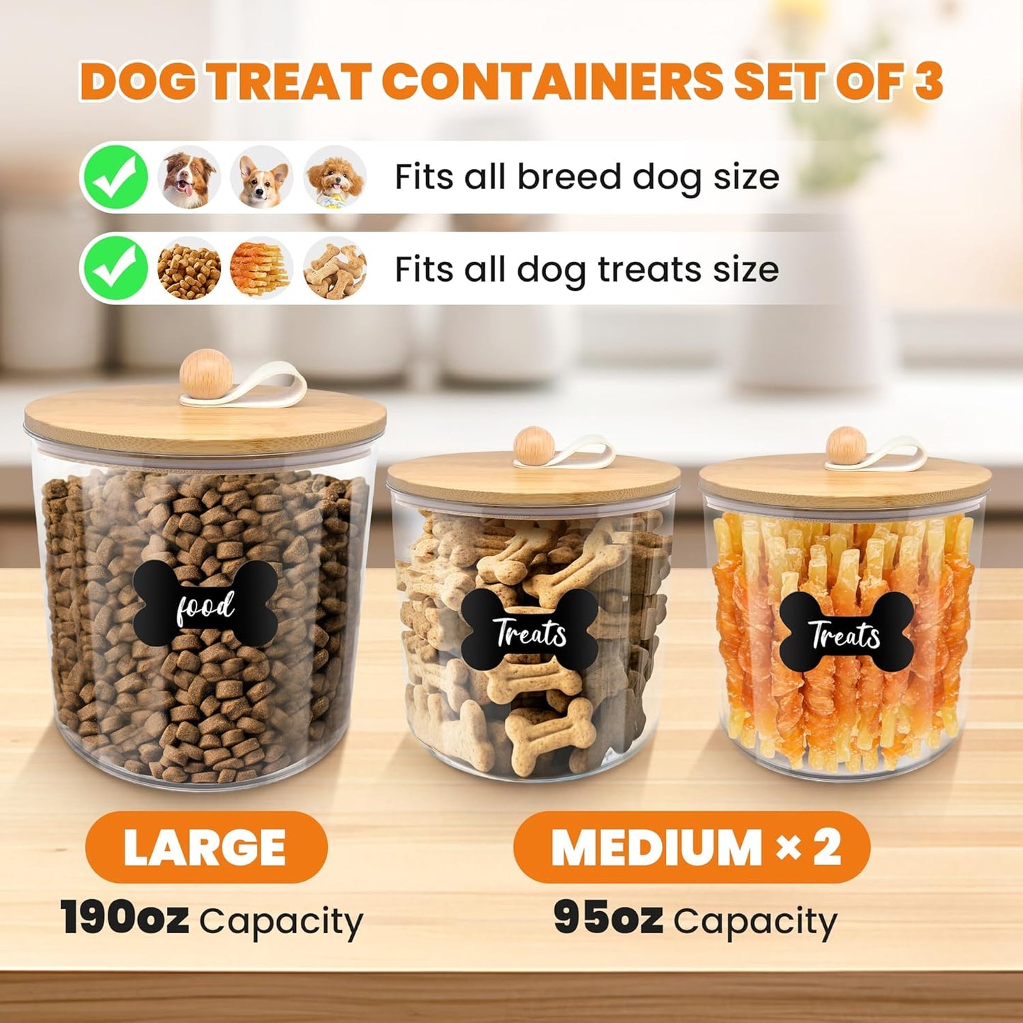 HOYTAMDA 25-40Lbs Rice Container,Collapsible Airtight Food Storage Containers with Wheels,Handle,Rice Storage Container with Small Bin and Scoop,Rice Dispenser for Flour Sugar Cereal Grain Dog Cat