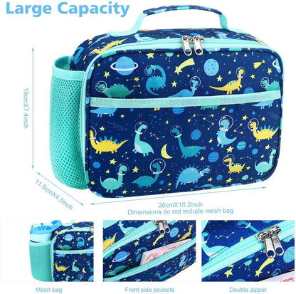 RHCPFOVR Kids Lunch Bag - Insulated Lunch Box for Boys Girls,Washable Lunch Bag and Reusable Toddler Leak-proof Lunchbox for School and Daycare - Colors B