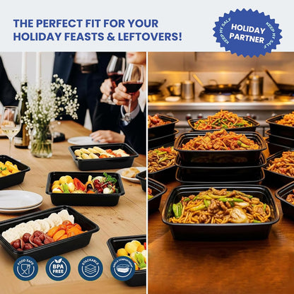 32oz 10 Pack Meal Prep Containers, BPA-Free Microwave Freezer Dishwasher Safe To Go Food Containers, Disposable Food Storage Containers with Lids, Leakproof Food Prep Containers with Lids