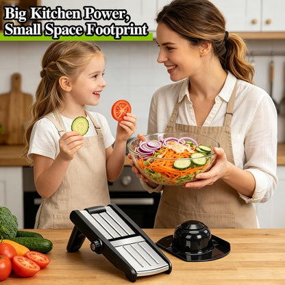 MASTERTOP Mandoline Slicer for Kitchen Adjustable Stainless Steel Food Slicer Vegetable Chopper Onion Waffle French Fry Cutter Potato Chip Julienne Slicer with Safety Gloves
