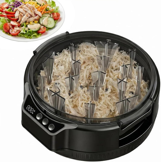Electric Chicken Shredder, USB Rechargeable Cordless Breast Shredder Meat Grinder Shredder Tool Twist with 3 Timer Modes for Chicken, Beef, Pork, Pet Food, Home Cooking