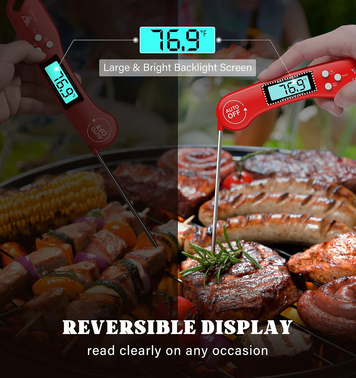 DOQAUS Meat Thermometer Digital – Instant Read Food Thermometer for Cooking