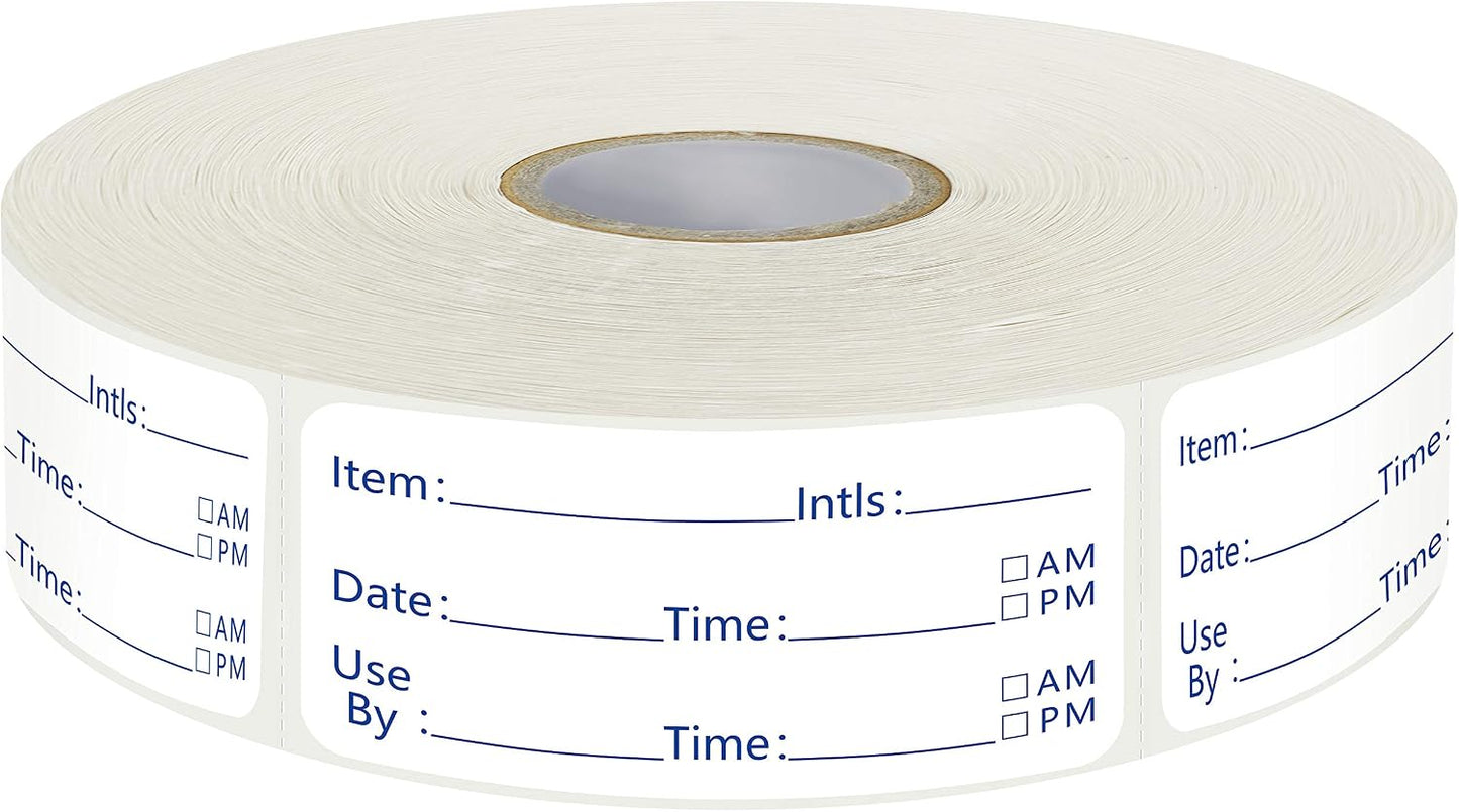 300 Removable Food Labels, Water/Oil/Tear Resistant Freezer Pantry Labels with Perforation Line No Residue Left for Food Containers Jars Kitchen Restaurant Storage Organization