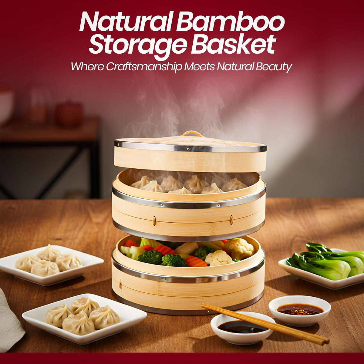Bamboo Steamer Basket