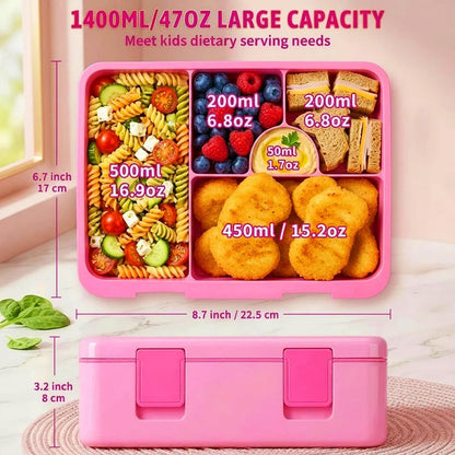 rockpapa Chill Kids Lunch Box Set with Leakproof 5.5 Cups Bento Box, Reusable Ice Pack, 14oz Insulated Water Bottle & Lunch Bag, BPA-Free Microwave Safe for School Boys Girls (Black Games)