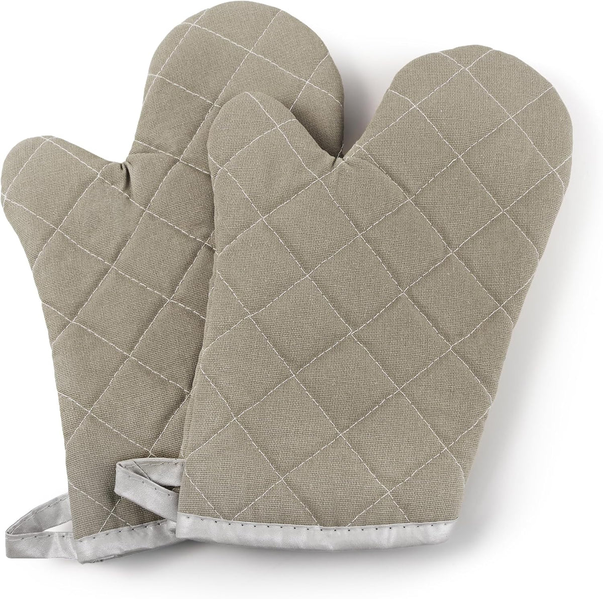 ARCLIBER Grey 13" Quilted Oven Mitts 1 Pair Flame Heat Resistant
