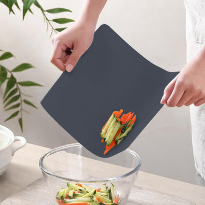 WK Flexible Plastic Cutting Mats for Kitchen Set of 3, Non Slip Cutting Mat, Thin Cutting Sheets, BPA Free, Dishwasher Safe, Multi Sizes, Multi Colors
