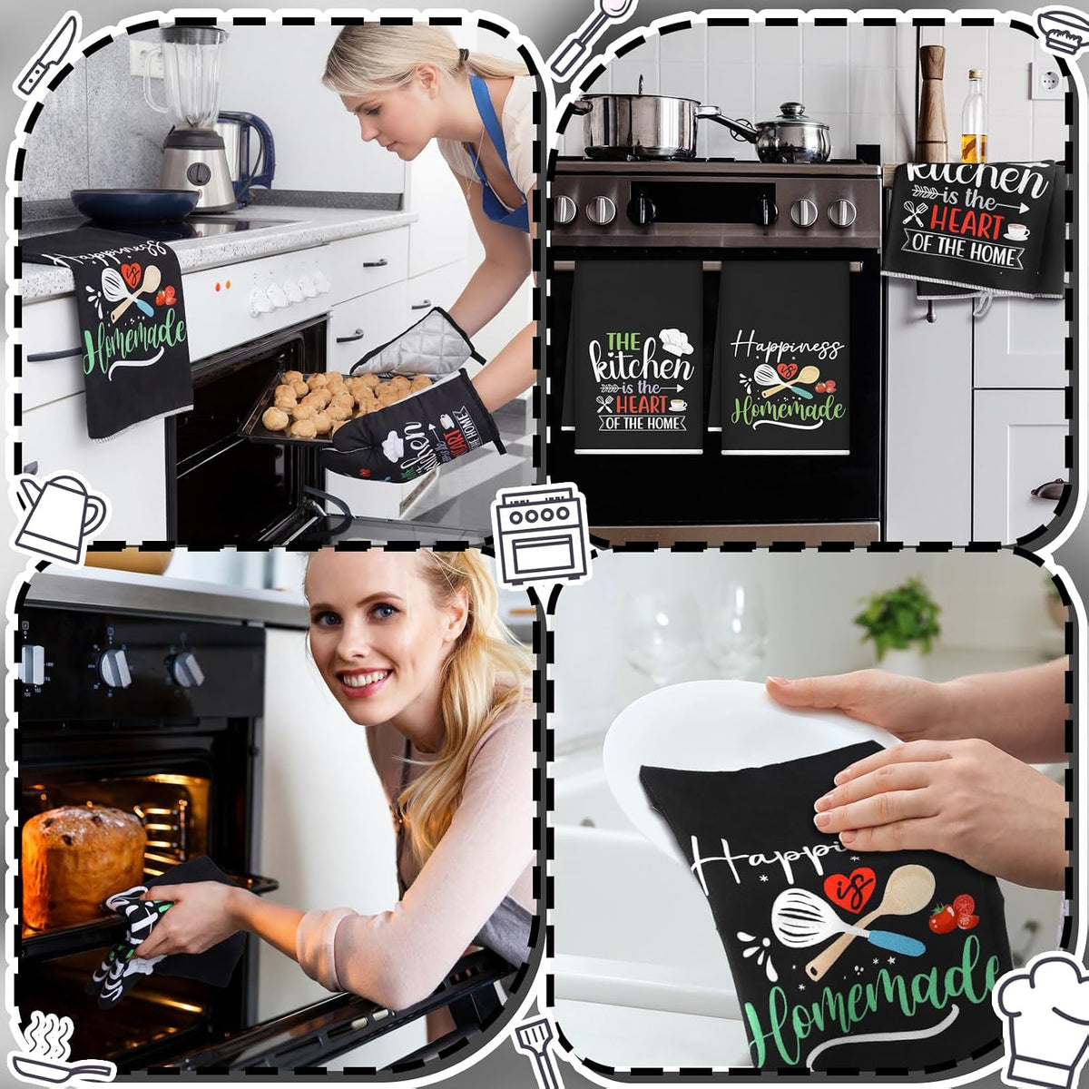 Sratte 6 Pcs Farmhouse Kitchen Decor Accessories Set