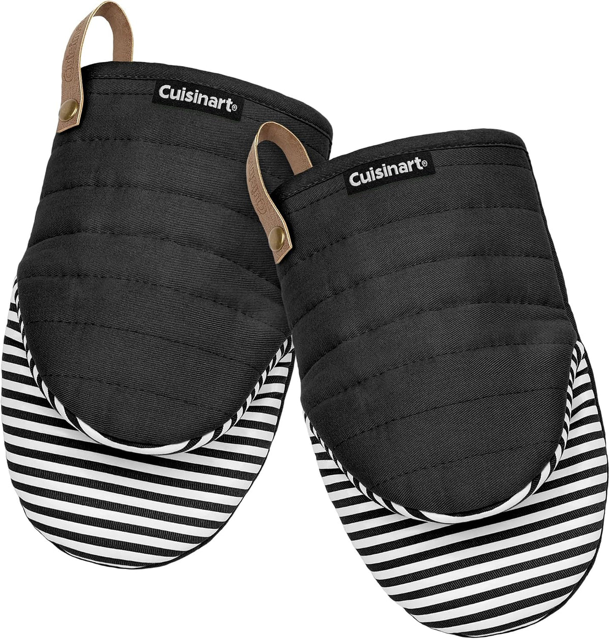 Cuisinart Mini Oven Mitts, 2-Pack 5.5"x8", Printed Silicone, 450F