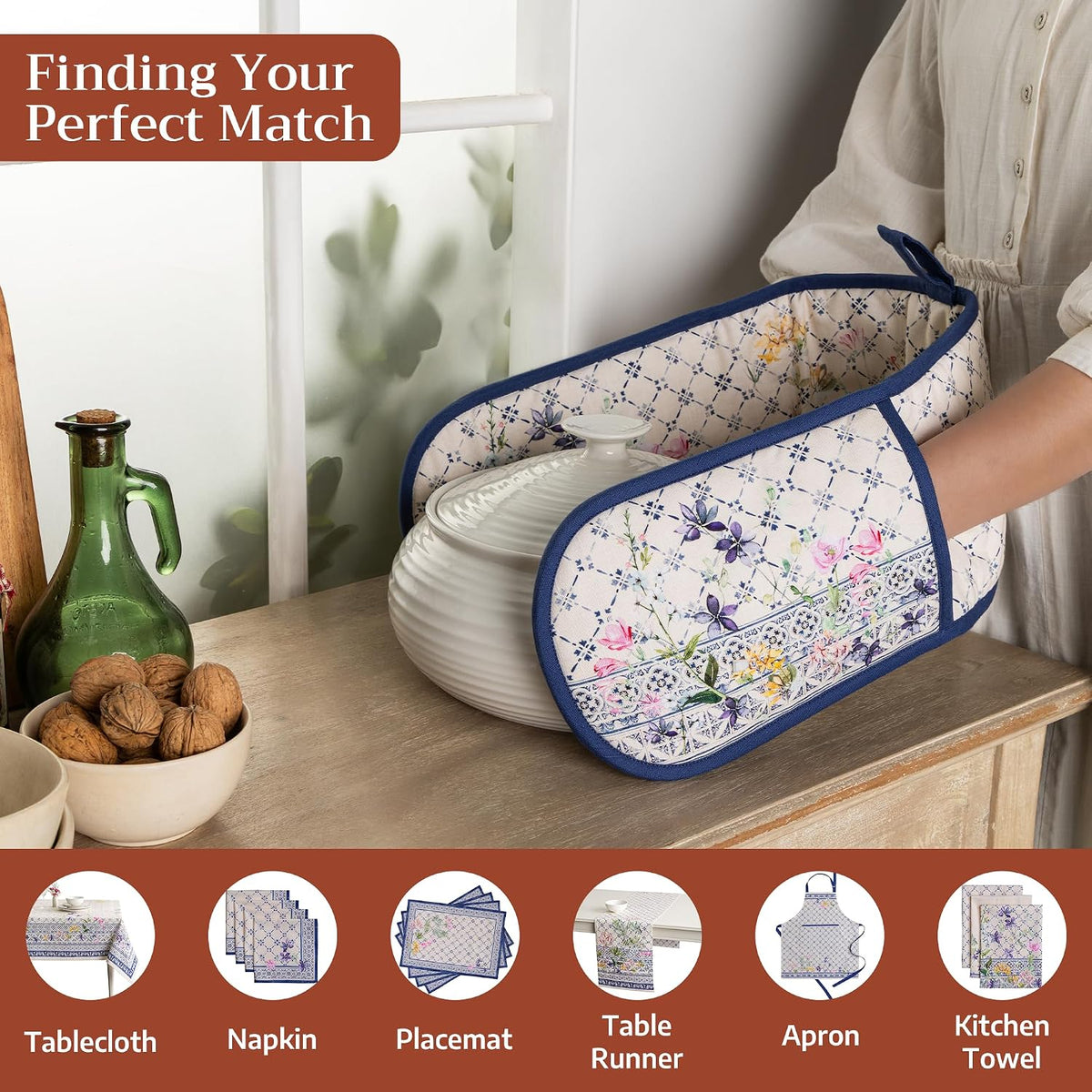 Maison d' Hermine Pot Holders 100% Cotton Potholders (8" x 8") - Colors A