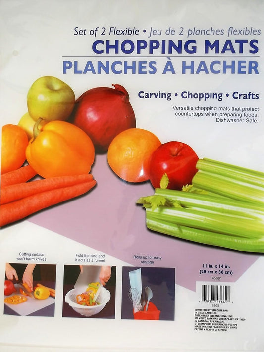 Chopping Mat Set of 2 Flexible