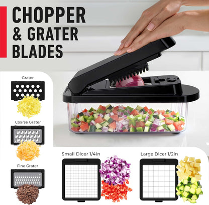 MUELLER HOME Pro-Series 10-in-1 Stainless Steel Multi Vegetable Chopper