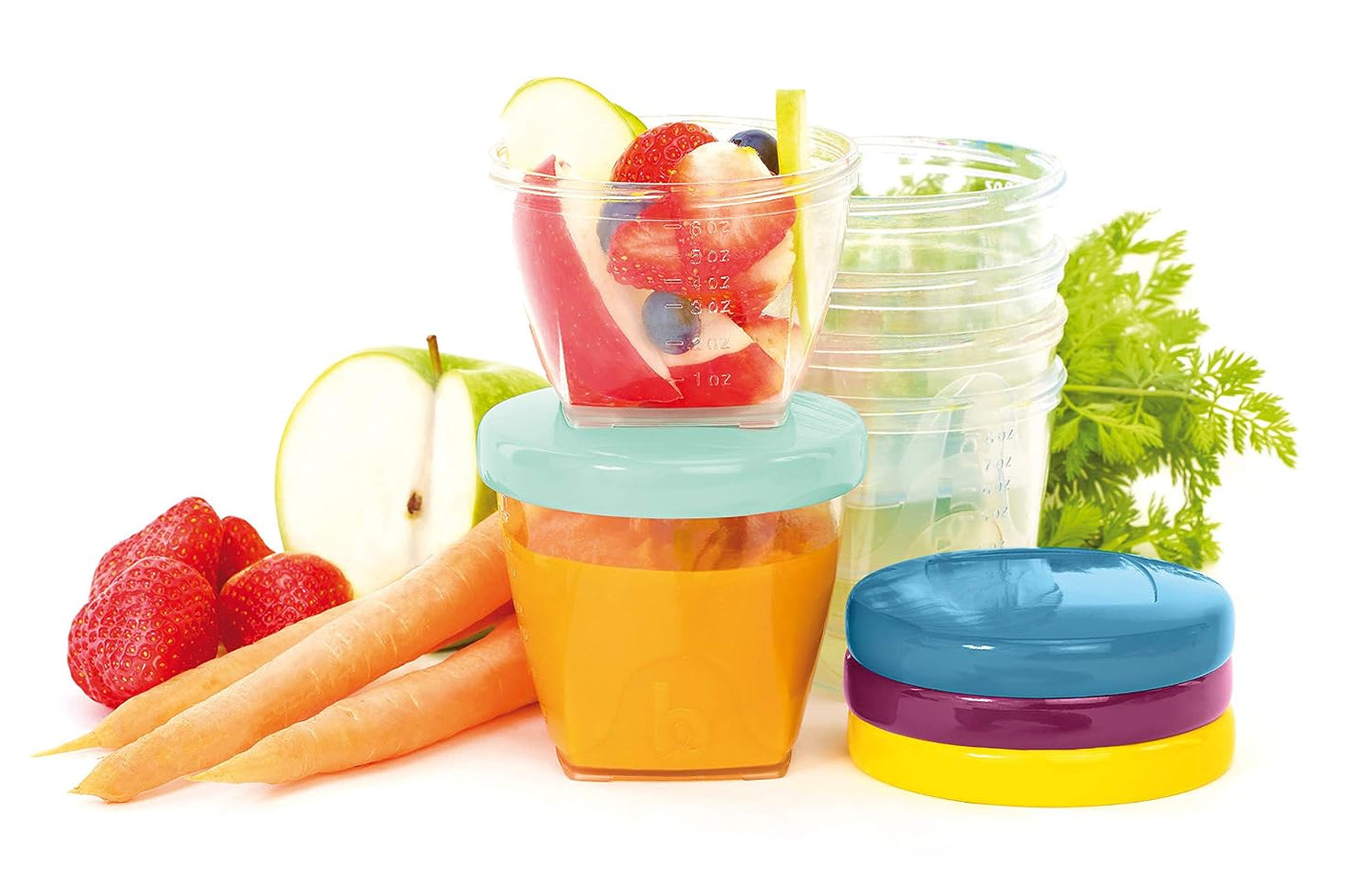 Babymoov Leak Proof Storage Bowls | BPA Free Containers With Lids, Ideal to Store Baby Food or Snacks for Toddlers (PICK YOUR SET SIZE)