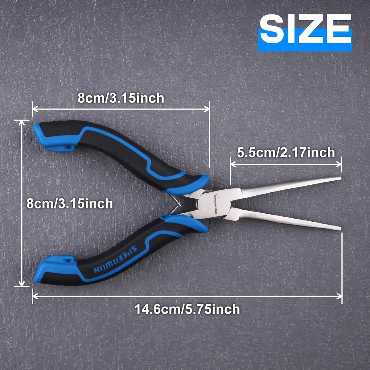 SPEEDWOX Long Reach Bent Needle Nose Pliers With Smooth Jaw Angled Needle Nose Pliers For Jewelry Making Fish Bone Pliers Tweezers Bent Chain Nose Pliers For Wire Bending And Small Object Gripping