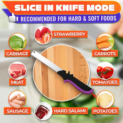 2 in 1 Kitchen Scissors for Food with Knife Sharpener (Grey)