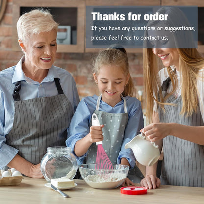 OYV Dishwasher Safe Silicone Whisk, Sealed Waterproof Design Set of 3, Professional Kitchen Whisks for Cooking Non-Scratch, Silicone & Stainless Steel Whisk, Heat Resistant Balloon Egg Beater, Black